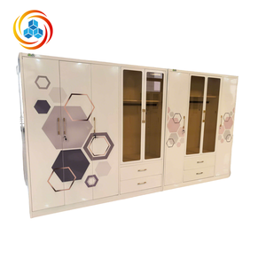 Customizable Printed Steel <b>Wardrobes</b> and Storage Cabinets With Mirror Durable and Adjustable Suitable for Home and Hotel Use - Product Image 6