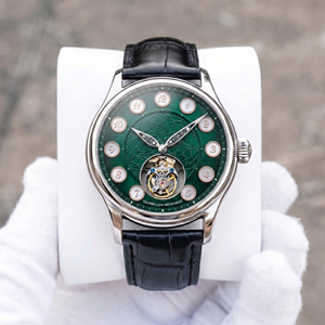 Montre mécanique tourbillon, verre saphir, cadran guilloché, acier inoxydable 316L, logo personnalisé, fabricant de montres automatiques OEM - Product Image 2