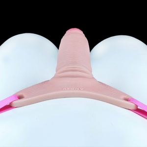 Insert Male Realistic Penis Hollow Chastity Pant Flaccid Penis Scrotum Male Chastity Device SM Abstinence Training <b>Toy</b> Wholesale - Product Image 5