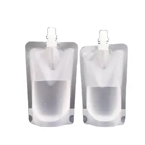 Emballage personnalisé liquide transparent de haute qualité en plastique épais pochette à bec verseur sac d'emballage Doypack Jelly Juice