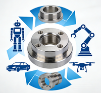 Pièces de robot CNC directes d'usine : Flange de connexion de précision pour application de montage de servomoteur