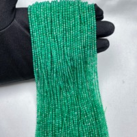 Perles de pierres précieuses d'agate ronde naturelle de la meilleure qualité, pierres vertes, perles facettées de la meilleure qualité, perles en chaîne, pierres en vrac