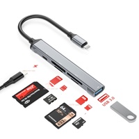 Lector de tarjetas MS multifuncional seis en uno para memoria de cámara CCD de palo corto largo Incluye carga USB para computadora portátil Stock directo