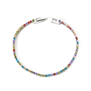 Pulsera de Lujo con Cadena de Eslabones de Circones y Diamantes de Imitación Tipo Tenis - Product Image 4