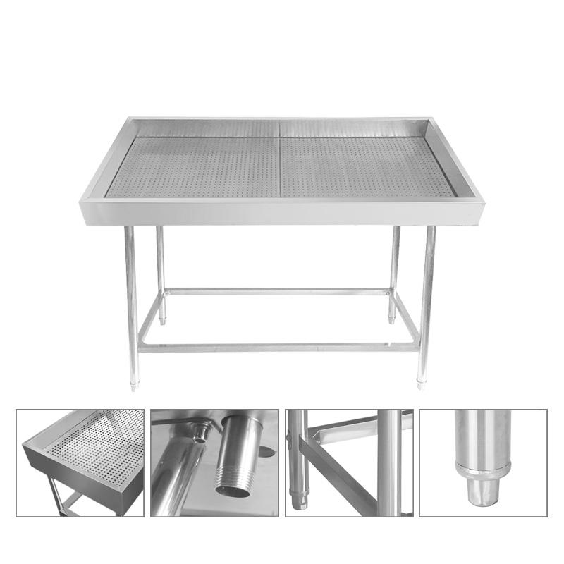 Commercial Stainless Steel Work Table for Seafood Kitchen Island Table ...