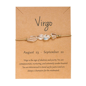 Pulsera de Piedras de los Doce Signos del Zodiaco, Piedras Irregulares, Hecha a Mano, Ajustable, para Mujeres y Hombres - Product Image 6