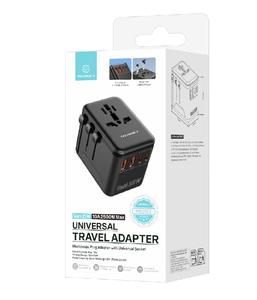 Adaptateur de voyage Techancy hautement recommandé, portable, universel, léger, 25W, 2 ports Type-C, 2 ports USB, avec logo - Product Image 4