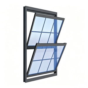 Fenêtre coulissante bidirectionnelle à <span class=keywords><strong>double</strong></span> battant sur mesure, vitrage simple/<span class=keywords><strong>double</strong></span> en option, résistante à la pression du vent, couleur et dimensions OEM - Product Image 4