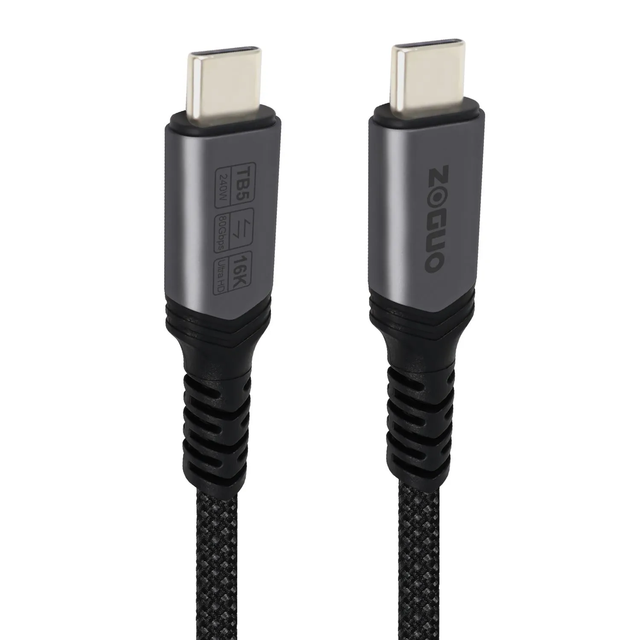 Thunderbolt 5 Cable 3.3FT, 80Gbps High Speed, PD 240W, 48/5A Fast Charging, Supports 16K/60Hz, 8K/165Hz, 4K/540Hz for Phones