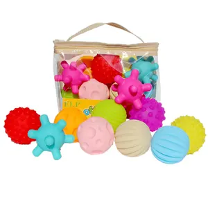 Детские игрушки, сенсорные погремушки, игрушка, текстурированные массажные шарики для рук, развивающие игрушки для детей 0-12 месяцев