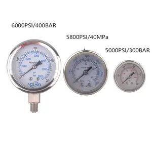 <span class=keywords><strong>Manomètre</strong></span> haute pression en acier inoxydable 304, filetage M10*1 1/8BSP 1/8NPT, -20°C à 80°C, pour station de remplissage de compresseur, <span class=keywords><strong>plongée</strong></span>, gaz - Product Image 1