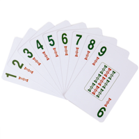 Jeu de cartes de mahjong américain de haute qualité, imperméables, en PVC plastique, style occidental chinois