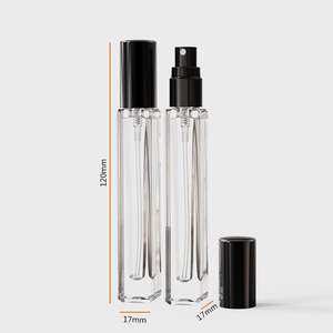 Botella de Perfume Portátil Transparente Cuadrada de 10 ml, Botella de Vidrio Vacía para Muestras - Product Image 2
