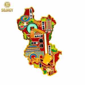 แม่เหล็กติดตู้เย็นแบบเคลือบอ่อนทำจากโลหะผสมสังกะสี ลายภาพ<span class=keywords><strong>วาด</strong></span>ทิวทัศน์เมือง พร้อมแรงแม่เหล็กสูง เหมาะสำหรับเป็นของที่ระลึกสำหรับนักท่องเที่ยว - Product Image 1