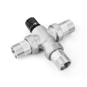 SANIPRO高品质黄铜镀镍DN32 G1.25恒温混合阀，带可移动进水口和出水口接口 - Product Image 4