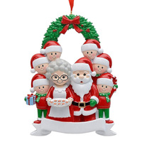 Neue Produktideen 2026: Weihnachtsbaumschmuck aus Kunstharz – Weihnachtsmann und Geschwister als Anhänger für die Weihnachtsdekoration