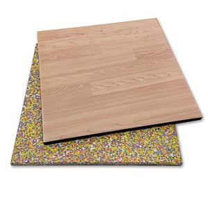 <span class=keywords><strong>Tapis</strong></span> de sol en caoutchouc pour salle de sport, aspect bois, écologique, avec absorption efficace des chocs, insonorisant, antidérapant et résistant à l'usure - Product Image 1