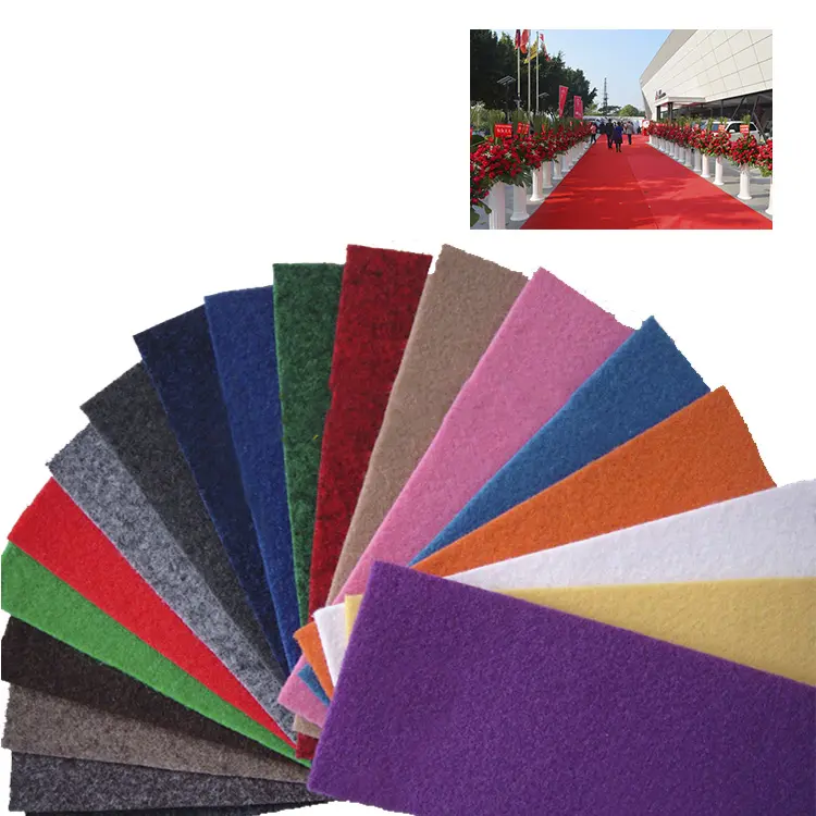 Home Textile Plain Color Non Woven Polyester Needle Punch Exhibition Event Carpet