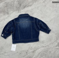 Veste en jean safari classique en coton pour enfants (garçons et filles) avec boutons sur le devant et poches, vêtements d'extérieur, vente en gros, vêtements pour enfants OEM