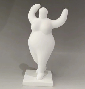 Figurine WeiVista Femme Blanche Peinte, Art Populaire Écologique en Polyrésine, Ornements de Danse pour la Décoration Intérieure et l'Art du Mobilier - Product Image 5