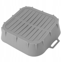 Accessoires pour friteuse à air : Panier en silicone réutilisable de qualité alimentaire, carré, antiadhésif, pour friteuse à air et four, idéal pour la cuisson.