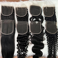 4x4 5x5 HD pour closure en cheveux humains vierges brésiliens Remy
