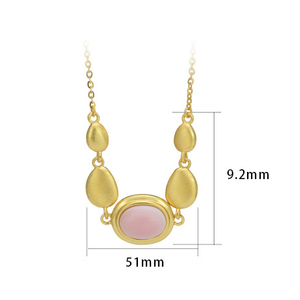 Luxury 925 Sterling <strong>Silver</strong> Dainty Queen Conch Pink <strong>Shell</strong> Gemstone <strong>Necklace</strong> Vintage Wedding Engagement Gift Valentine's Day for - Product Image 5