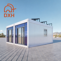 Maison conteneur démontable, pièce unique, maison habitable, porte vitrée mobile, 20 pieds, 40 pieds, maison préfabriquée personnalisée, mini-maison
