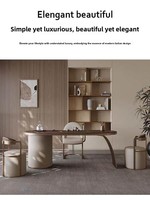 Table basse de style français en bois massif, haut de gamme, minimaliste, luxe léger, pour salon, avec design intégré en bois de noyer