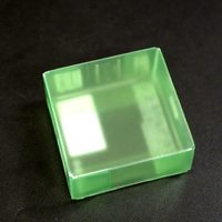 Boîtes pliables rectangulaires personnalisables en PVC/PET vert de 0,5 mm, fabriquées à partir de matériaux recyclés écologiques, avec logo personnalisé pour l'emballage de plantes et de cadeaux