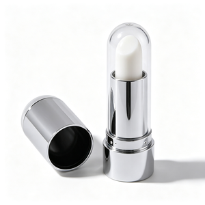 Lápiz Labial Humectante y Calmante Personalizado con Tubo Plateado para el Cuidado Labial Diario Humectante y No Grasoso - Product Image 2