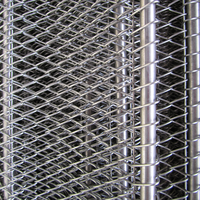 Bande transporteuse en acier inoxydable 304 Ligne de traitement des aliments Ceinture respirante