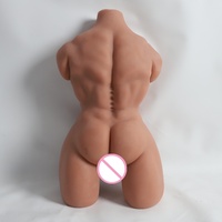 Hochwertige Realistische Halbe Körper Sexpuppe Realistische Frauen-Masturbationspuppe Männlicher Torso mit Dildo und Po
