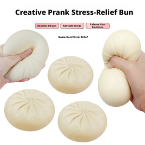 Cross-border Extra Large Simulated Bun Squeezing Toy Stress-relief Flour Ball Slow-<b>rebound</b> Prank Decompression Toy with Steamer - Product Image 2