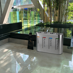 2/3/4 Ngăn Trong Nhà Màu Sắc Mã Hóa Rác Thùng Rác Đứng Tách Biệt Tái Chế Chất Thải Bin - Product Image 6