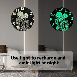 Tối Giản Sáng Tạo 10 Inch Hiện Đại Luminous Quay Số Tay Đồng Hồ Treo Tường Với Sáng Kỹ Thuật Số Thông Tư Nhựa Glow Đồng Hồ Treo Tường - Product Image 2