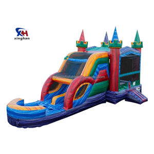 <span class=keywords><strong>Achat</strong></span> combiné de saut de <span class=keywords><strong>maison</strong></span> de rebond gonflable de château plein d'entrain d'enfants de PVC de marbre de qualité commerciale - Product Image 1