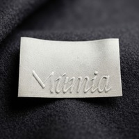 Étiquettes de col et étiquettes de vêtements en satin gaufré de luxe avec logo de ma marque, étiquettes tissées personnalisées pour vêtements