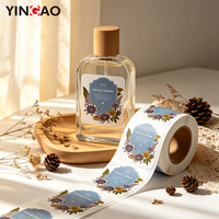 Étiquette autocollante personnalisée imperméable à l'eau, motif floral esthétique, pour pot de bougie, huile essentielle, diffuseur de parfum, décoration d'emballage