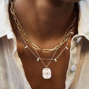 <span class=keywords><strong>Collana</strong></span> Vintage in acciaio inossidabile placcato oro <span class=keywords><strong>con</strong></span> <span class=keywords><strong>medaglione</strong></span> a forma di diavolo <span class=keywords><strong>con</strong></span> ciondolo a forma di zirconio resistente a catena - Product Image 2