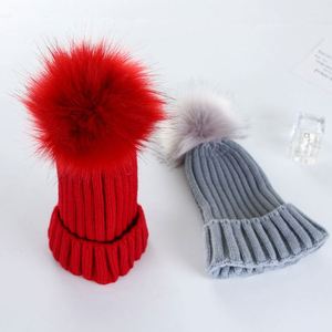 Womens Winter Ribbed Beanie Crossed Cap Chunky Cable Pompom Soft Warm Pom Knit <b>Hat</b> Promotion Gift - Product Image 2