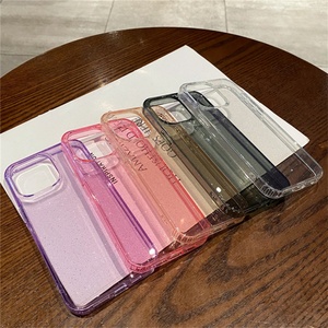 เคสโทรศัพท์ใสลายกลิตเตอร์แฟชั่นสำหรับ iPhone 15 15 Pro Max 15 Plus 14 13 12  ฝาหลังซิลิโคน TPU ใส - Product Image 1