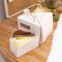 Boîte à gâteau triangulaire pour mousse et desserts coupés en tranches, emballage transparent, conteneur alimentaire épaissi