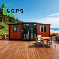 Casa Contenedor Expandible Móvil de Lujo Prefabricada de 20, 30 y 40 Pies, Vivienda Pequeña Prefabricada, Casas Prefabricadas
