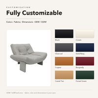 Fauteuil lounge en cuir moderne, fauteuil d'appoint bas sans accoudoirs, mobilier de loisirs minimaliste pour hall d'hôtel, salon, club