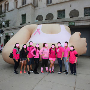 แบบจำลองเต้านมเป่าลมขนาดยักษ์ สำหรับนิทรรศการทางการแพทย์ ผู้หญิง ริบบิ้นสีชมพู แคมเปญสร้างความตระหนักเรื่องมะเร็งเต้านม อวัยวะเป่าลม - Product Image 6