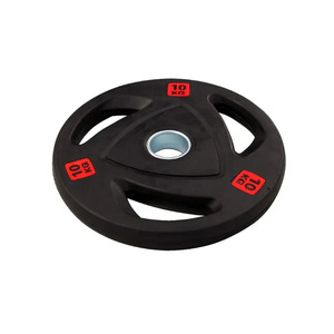 Disques de <span class=keywords><strong>musculation</strong></span> à trois poignées en <span class=keywords><strong>fonte</strong></span> noire 2,5-25 kg, disques de barre à trois poignées avec 3 poignées, plaques recouvertes de caoutchouc - Product Image 2