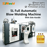 Machine de soufflage par étirage pour bouteilles PET, à une cavité, pour bouteilles d'eau en plastique de 5L avec poignée latérale, entièrement automatique, à moteur PLC
