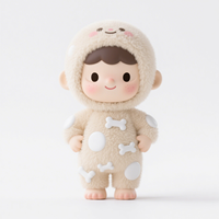 Figurine de poupée mignonne en peluche et en peluche du fabricant avec des figurines d'action de visage en vinyle en plastique