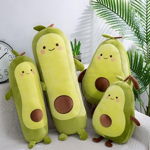 Wholesale Cartoon Avocado Plush Toy <b>Fluffy</b> Fruit Long Pillow Stuffed <b>Cushion</b> Home Decor Holiday Gift - Product Image 1